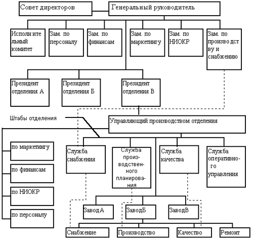 Дивизионная структура управления 1