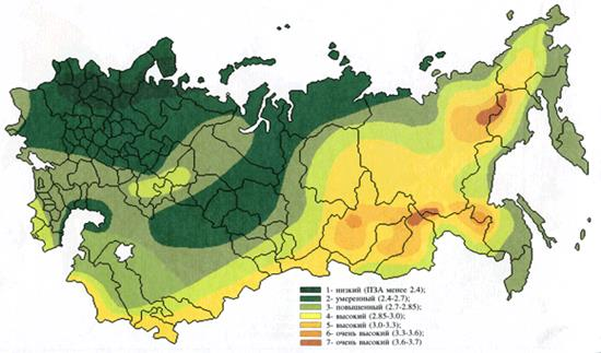 Глава анализ природного потенциала самоочищения атмосферы на территории россии 2