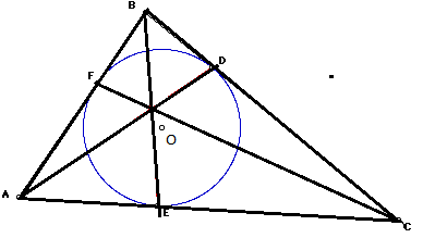  центр вписанной окружности треугольника 9