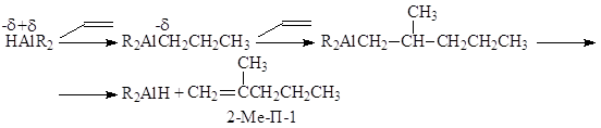 Аллил калия реагирует с пропиленом как мягкое основание и мягкий нуклеофил вследствие делокализации электронов  4